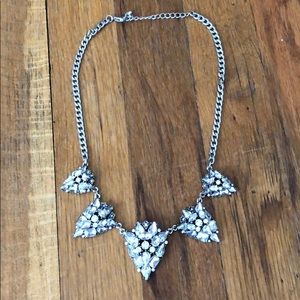 Silver statement necklace